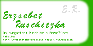 erzsebet ruschitzka business card
